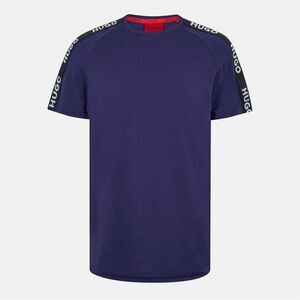 Hugo Mens Sporty Tape Logo T-Shirt / Navy